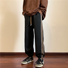 冬季加绒加厚织带花型束脚休闲裤M~5XLXZ604-KG52JR-P65控78，男装卫衣，星座604