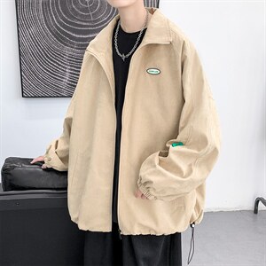 假两件外套男生夹克休闲潮牌ins春秋款男装22113-P70控108图片
