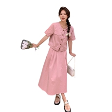 现货－夏季新款减龄粉色套装336－P155-K218，女装套装/套裙，浙宝203