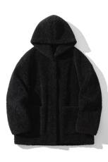 白底派克服连帽大口袋皮毛一体棉衣男轻奢棉服男77940P158控218，男装棉衣，星座226-1