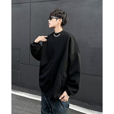 CL9979-P42秋冬字母刺绣开衫立领卫衣男宽松休闲小众设计感外套潮，男装卫衣，电商C233