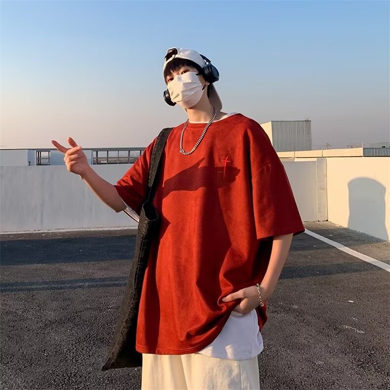 春季圆领标准T恤日常时尚潮牌五分袖百搭流行潮流男时尚都市,男装T恤,星座716-4