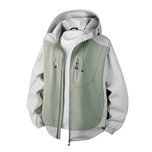 硬汉风户外夹克男连帽撞色上衣冲锋衣外套DSA157B-JK7871-P75图片