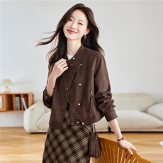 现货!2025秋装新款麂皮绒夹克外套休闲上衣短外套配包包,女装短外套,慕咨, 现货!2025秋装新款麂皮绒夹克外套休闲上衣短外套配包包,女装短外套,慕咨,