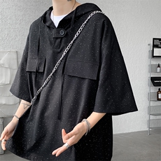高品质高垂感星空短袖大码T恤宽松百搭DSA059-10041-P38控58，男装T恤，电商A059