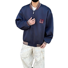 民主风提花拼接飞行夹克棒球服男xh94-特60，男装夹克，电商B367