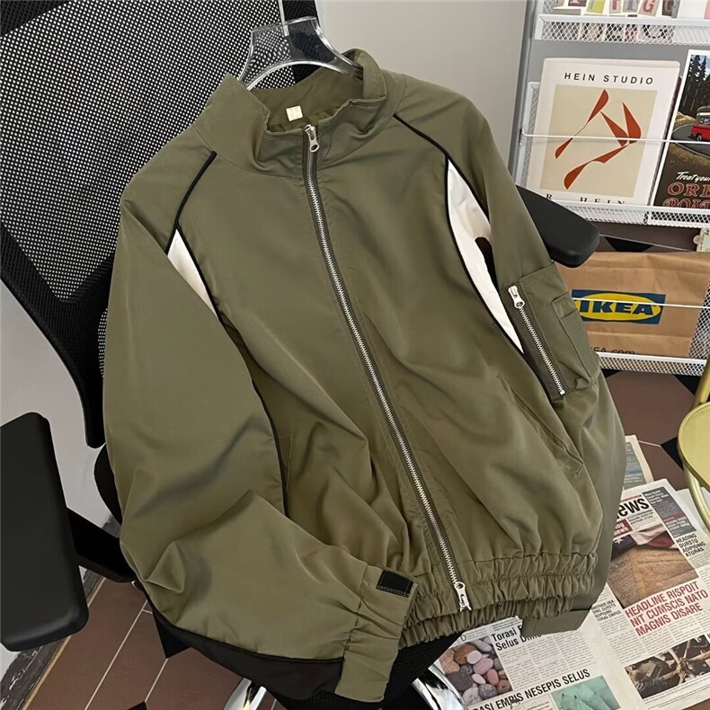2024春季潮夹克外套男款美式棒球服上衣潮 F922 P75图片
