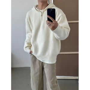 现货JY148-P52痞帅拉链套头毛衣韩版高级感重磅慵懒风网图