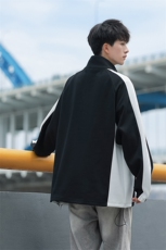 Y6484P45港风拼接圆领卫衣男落肩打底衫潮流百搭上衣外，男装T恤，星座1204