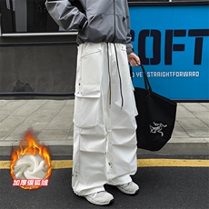 户外防水工装拖地裤保暖银狐绒男美式伞兵裤K1302J加绒-特P50控98，男装棉衣，电商A001-1