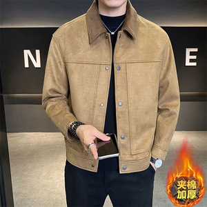数据 麂皮绒外套男2025秋冬季加棉加厚 B240-JK8069-1 P155图片