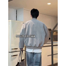 现货网图抖音品质春秋皮夹克扎染皮衣外套JK321P65，男装夹克，星座1904A