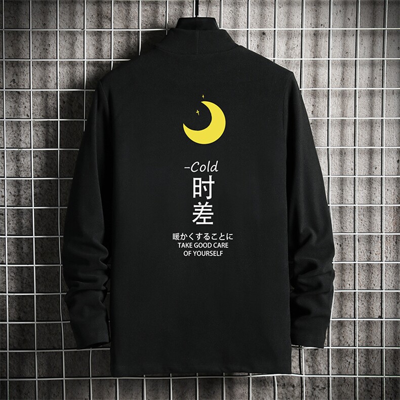 BT40047-P30加绒款-P40 半高领长袖t恤男大码内搭打底衫男 网格图片