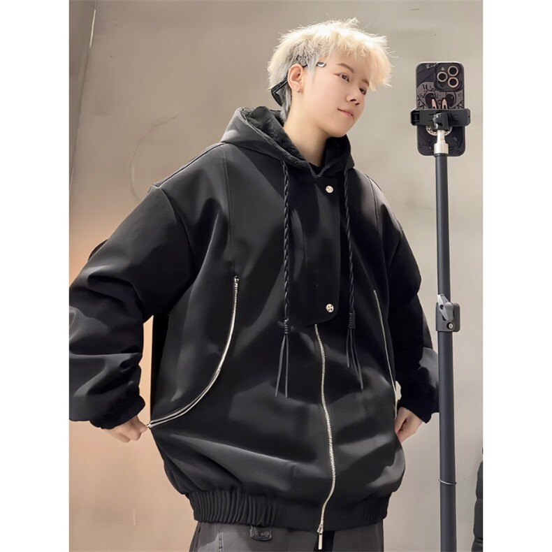 座山雕皮衣连帽棉服外套夹克JK010特P78棉衣MF010P108,男装夹克,星座908