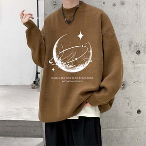 半高领毛衣男大码胖子针织衫毛线衣 M18457-P45 加绒款-P65图片