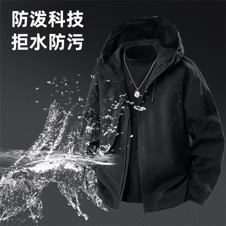 2025春季新款户外运动连帽冲锋衣夹克美式高街机能外套潮J91-P35,男装夹克,星座1402-1