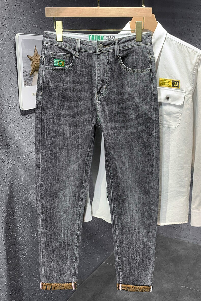 直播春夏新款牛仔裤男微跨弹力复古薄款休闲长裤NZK1334-P70,男装牛仔裤,星座1207-1