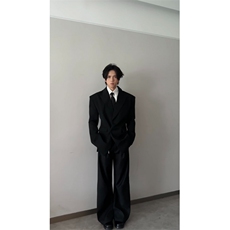 C316XZ5120P98春装新款黑色西服时尚黑色修身个性西装休闲，男装西服套装，电商C316
