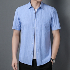 ADd32240钱塘2020-3夏季新款男士条纹商务休闲短袖衬衫P60，男装衬衫，钱塘207-3