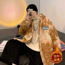 网红羊羔毛连帽棉衣外套男Z21AW159-P155限198，男装棉衣，电商A089-1