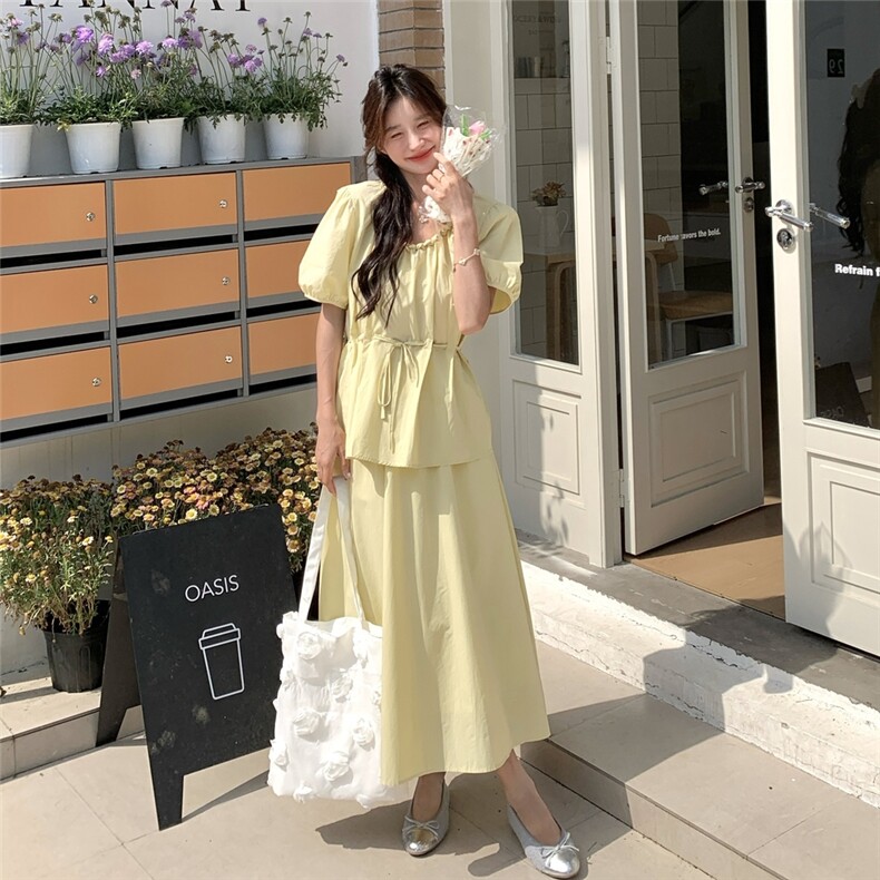 2025夏装新款设计感高腰半身裙两件套2326-P145-K238,女装套装/套裙,含赞
