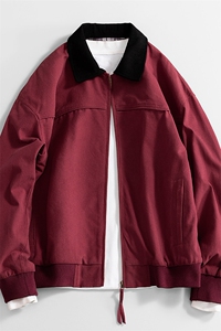 秋季大货拼色衬衫领纯棉宽松夹克男上衣外套DSA157B-J182-P75图片