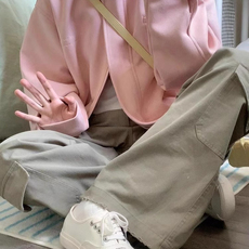 F241015-P78粉色翻领独特超好看外套新款美式复古棒球服休闲夹克，女装短外套，星座617A-2