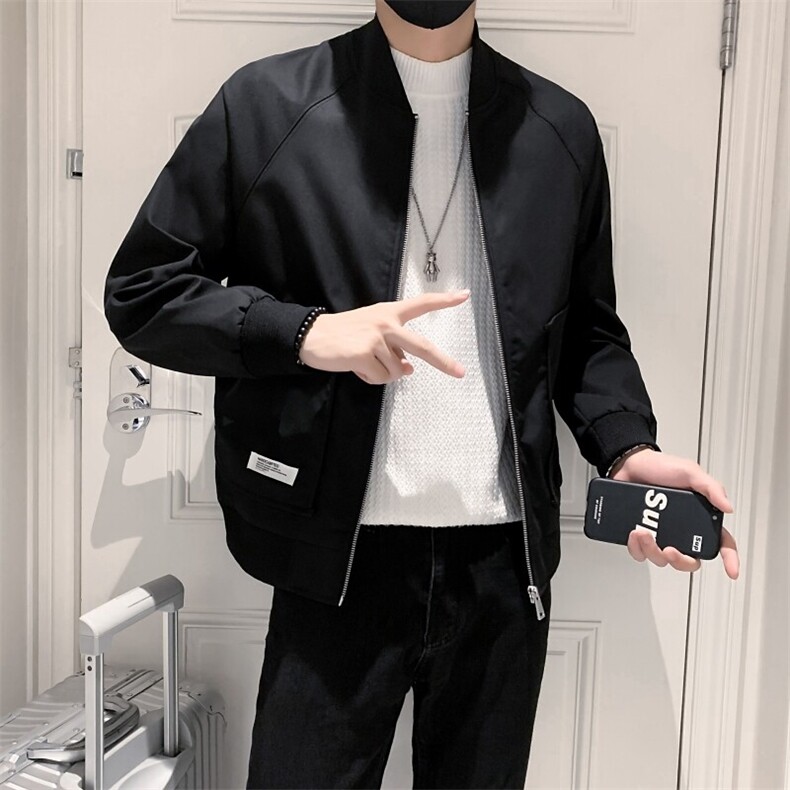 现货2025春新款社会小伙斜纹棒球服男夹克外套JK21P95控128，男装夹克，电商B276A