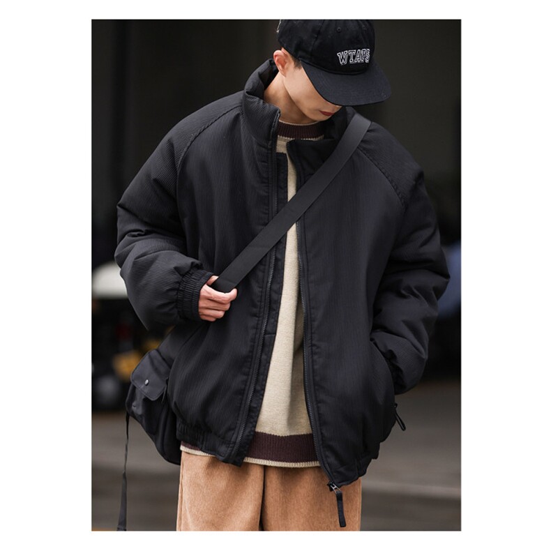 复古美拉德面包服男女宽松立领棉服冬军绿棉衣,男装棉衣,星座716-3