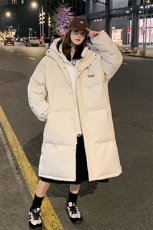 假两件拼接中长款情侣装棉衣加厚连帽棉服A071-Y296-P135女类，女装棉衣/棉服，电商A071