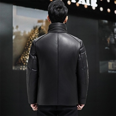 秋冬新款男士真皮羽绒服男面包服立领夹克加厚保暖P660，男装夹克，电商B360A（原721A）