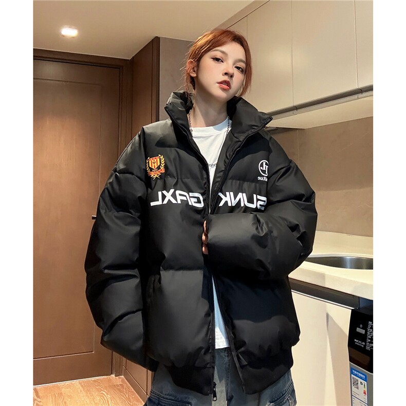 中性风冬装大领子pu软皮棉服棉衣休闲加厚外套男女G1109P128,男装棉衣,电商A339