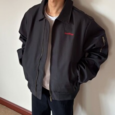 藏青色刺绣战马夹克男款秋季潮牌美式高街外套重磅情侣翻领棒球服，男装夹克，星座1116A（原606A-3）