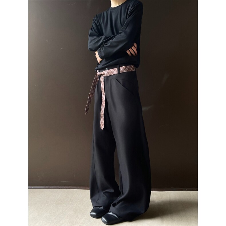B3061#S-2XL(原版280g大斜纹复合配腰带高质量弯刀西裤)P43,男装西裤,星座506A