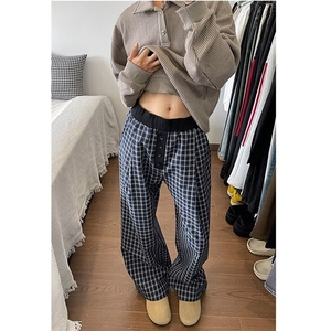 夏季格子休闲裤男女K1884/P42图片