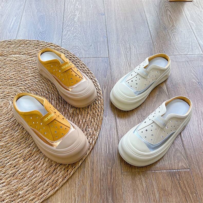 X4070-P150包头拖鞋女2024夏季新款平底凉拖鞋女外穿百搭半拖，男鞋拖鞋，星座1407-3