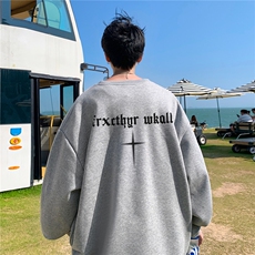高品质！360克重磅秋季潮牌宽松圆领卫衣FY346p35加绒p45控58，男装卫衣，星座610B-1
