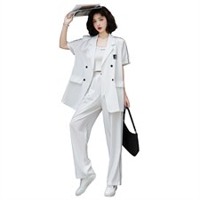 2021年夏季宽松休闲气质简约时尚潮流西装两件套装，女装套装/套裙，瑶迪依秀