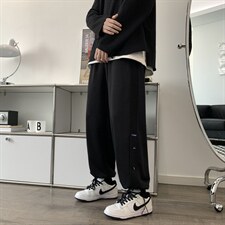 2023春季潮流排扣卫裤港风百搭青少年束脚运动裤WK88-特批30，男装休闲裤，星座718-1