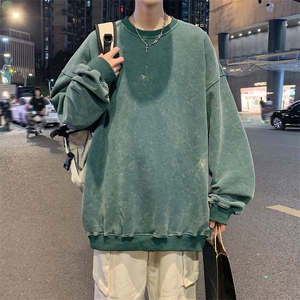 港风潮流ins春季宽松百搭大码圆领套头卫衣23XW99281-特批40图片