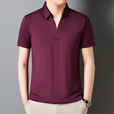 夏季男士短袖polo衫中青年休闲宽松翻领冰丝薄款T恤QSD1269-P52，男装Polo衫，星座1105-3