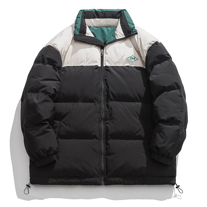 白底新款冬季时尚宽松字母印花潮流棉服外套MY5060特批P95控158,男装棉衣,电商A247-1