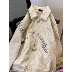 潮百搭气质新日系新中式重工刺绣纯棉印花夹克流行原宿HH6997P85，男装夹克，星座1013-5