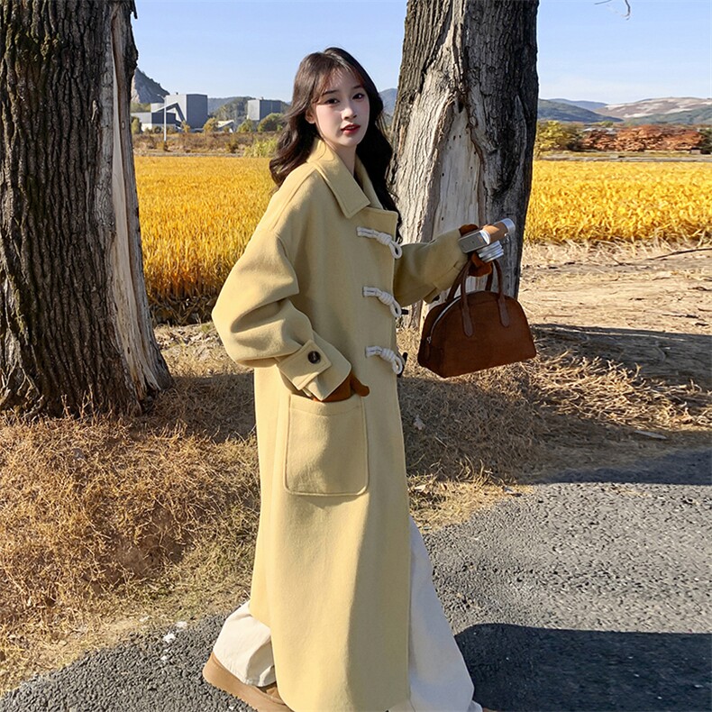 25年冬季女装复古毛呢大衣夹棉精品毛呢外套,女装毛呢外套,2C120