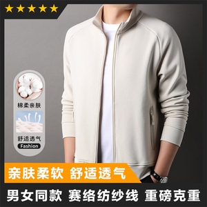 F83113精梳赛络纺纱先方格纹理重磅新型面料拉链开衫卫衣外套