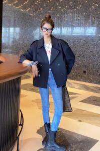 【现货】秋季新款时尚简约设计短款气质款风衣，女装风衣，你别走