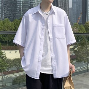 XH28男士休闲潮流明显衬衫外套青少年学生宽松衬衣个性男装夏秋潮,男装T恤,星座115A(原星座507）