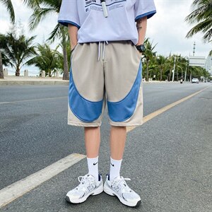 夏季针织短裤潮流宽松垂感卫裤大码五分裤DS-C407-K21817-P30,男网红搭配衣服图片大全图片