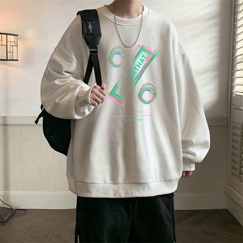 圆领卫衣男大码加厚加绒长袖t恤男S6171-P28加绒款-P33,男装卫衣,电商A040