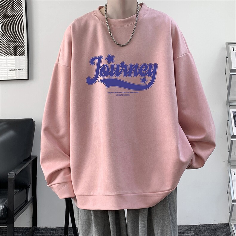 麂皮绒卫衣男大码重磅长袖t恤男JW81372-P35,男装卫衣,电商A040